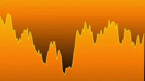 Orange line graph on orange background chart of stock market investment trading. Stock Footage 83222192