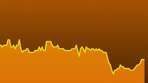 Orange line graph on orange background chart of stock market investment trading. Stock Footage 83245126