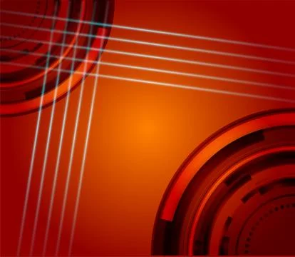 Orange line grid technical abstract background Stock Illustration