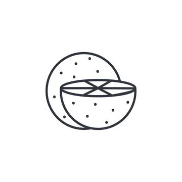 Orange line icon isolated vector illustration Ilustración de archivo