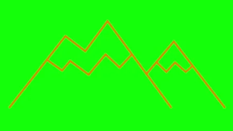 Orange line mountain green Stock Footage 293457181
