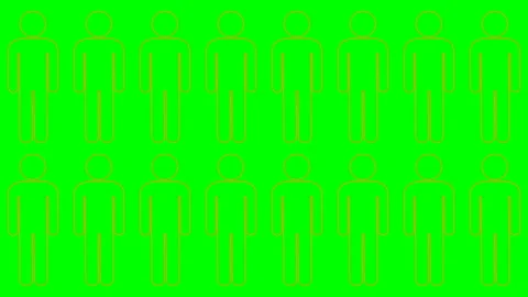 Orange line people background green Stock Footage 235151153