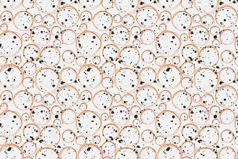 Orange lined circle on white background Illustrazione stock