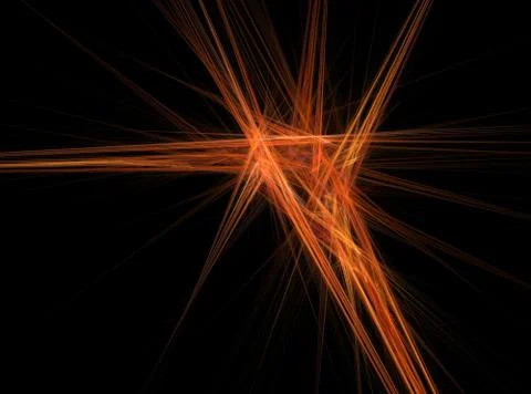 Orange lines abstract fractal effect light background Illustrazione stock