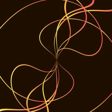 Orange lines on a black background Stock Illustration