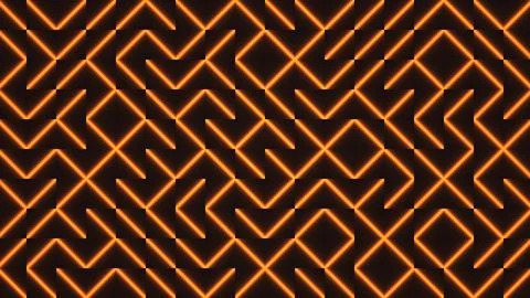 Orange lines on a black geometric pattern Illustrazione stock