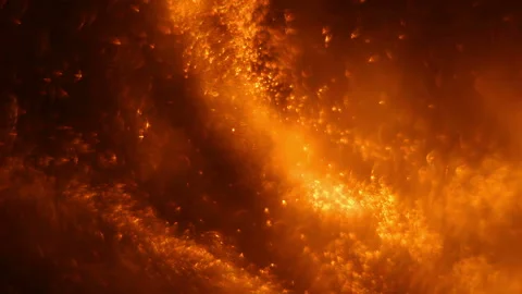 Orange Liquid Abstract Particles Background Stock Footage 151373214