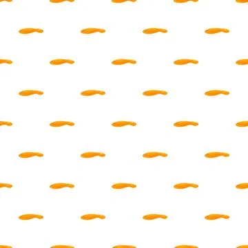 Orange liquid drops forming seamless pattern Illustrazione stock