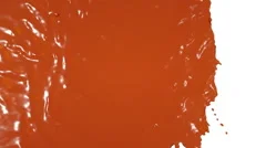 Hypnotic Steam Background. Orange Liquid, Stock Video