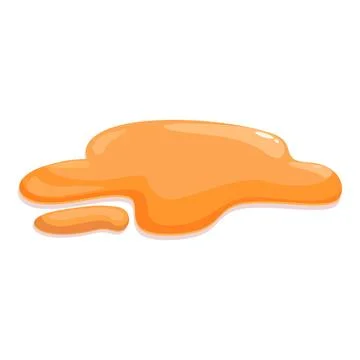 Orange liquid splashing down on a white background Stock Illustration