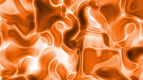 Orange liquid swirls create abstract flowing patterns. Stock Footage 301873099
