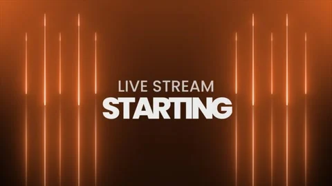 Orange live streaming starting text animation Stock Footage 304245704