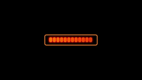 Orange loading bar indicates system progress. Orange loading bar glows. Thi.. Stock Footage 336896375