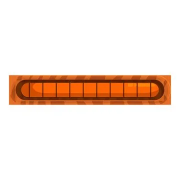 Orange loading bar progressing on wooden background 스톡 일러스트