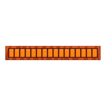 Orange loading bar progressing on wooden background Stock Illustration