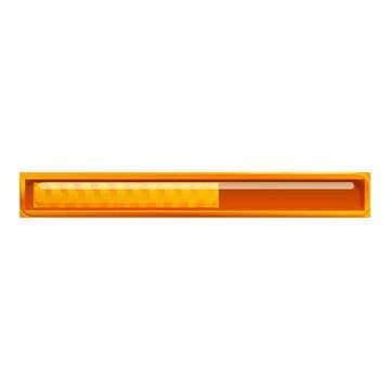 Orange loading progress bar showing percentage completion Stock Illustration