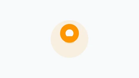 Orange location pin icon flat design icon for map navigation. Clean minimal 스톡 동영상 342622741