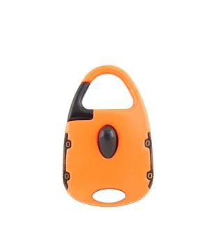 Orange lock for bag Stock Photos