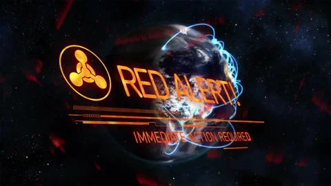 Orange logo appearing and causing Earth globe emitting blue arcs, morphing text Stock Footage 310971699