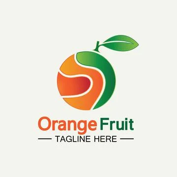 Orange logo design 스톡 일러스트