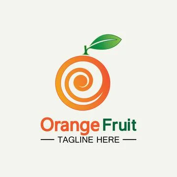 Orange logo design 스톡 일러스트