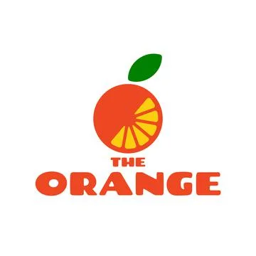 Orange logo design template Stock Illustration
