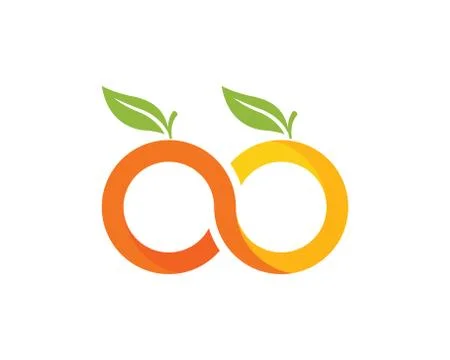 Orange logo design Vector icon Stock Illustration