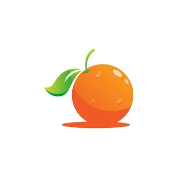 Orange logo design Vector icon illustration Stock Illustration