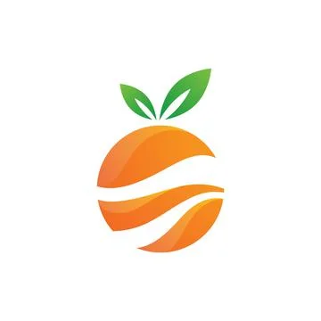 Orange logo design Vector icon illustration Stock Illustration