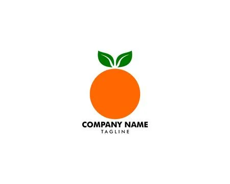 Orange Logo Design Vector Icon Illustration Design Stock Illustration