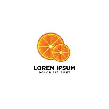 Orange logo template vector icon elements isolated 스톡 일러스트