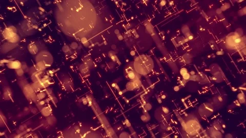 Orange Loopable Abstract Background. Transferring of big data. Stock Footage 151821737
