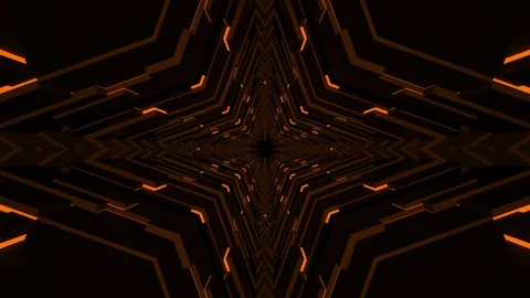 Orange Looped Abstract Background Hallway Video stock 99466693