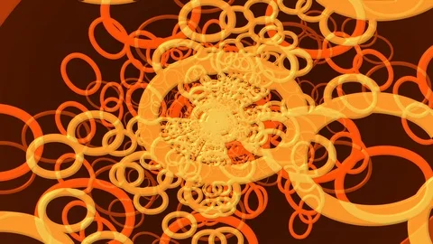 Orange Lots of Circle Stock Footage 100453954