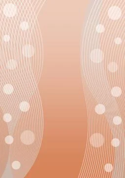 Orange low contrasting abstract background with transparent white waves and Stock Illustration