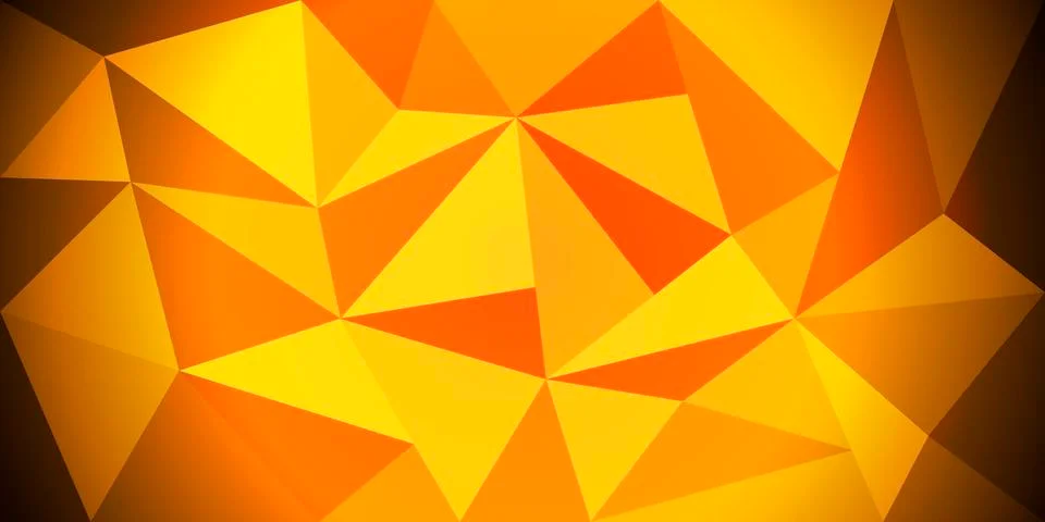 Orange low poly background. Polygon and geometric design. Stock Illustration
