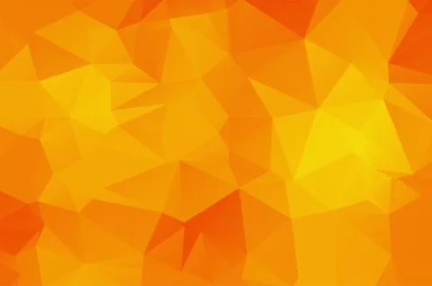 Orange Low poly crystal background. Polygon design pattern. environment green Lo Stock Illustration