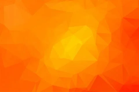 Orange Low poly crystal background. Polygon design pattern. environment green Lo Stock Illustration