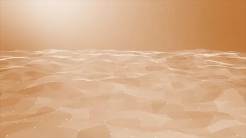 Orange low poly design lines and dots professional business background Vidéo 302559383