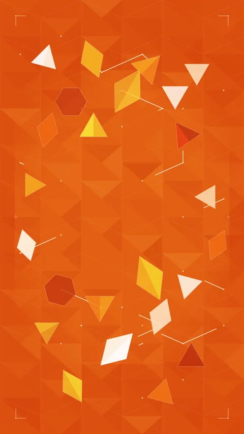 Orange low poly motion graphic background with geometric triangle shapes pattern Stock Footage 346739294