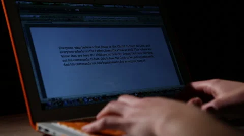 Orange Mac laptop jib 1 Stock Footage 47482933