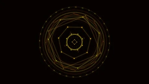 Orange Magic Circle Loading Screen. Seamless Loop Background. Stock Footage 341348621