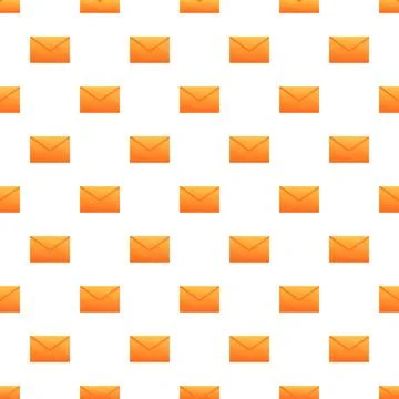 Orange mail envelopes creating seamless communication pattern 스톡 일러스트