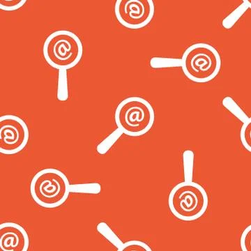 Orange mail search pattern Illustrazione stock