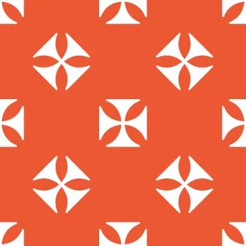 Orange maltese cross pattern Stock Illustration