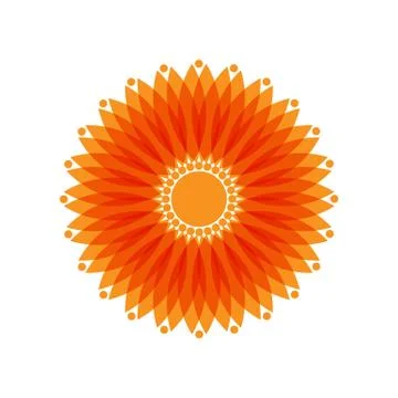 ORANGE MANDALA Illustrazione stock