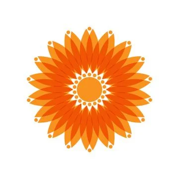 ORANGE MANDALA Stock Illustration
