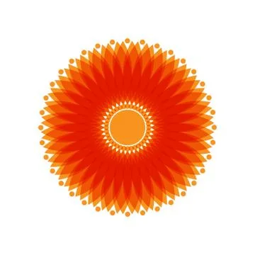 ORANGE MANDALA Stock Illustration