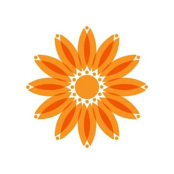 ORANGE MANDALA Stock Illustration