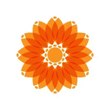 ORANGE MANDALA Stock Illustration